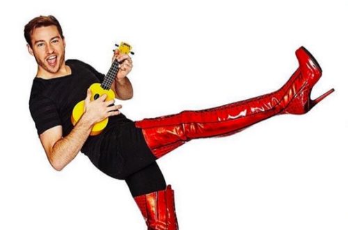 Matthew Mitcham in his kinky boots.