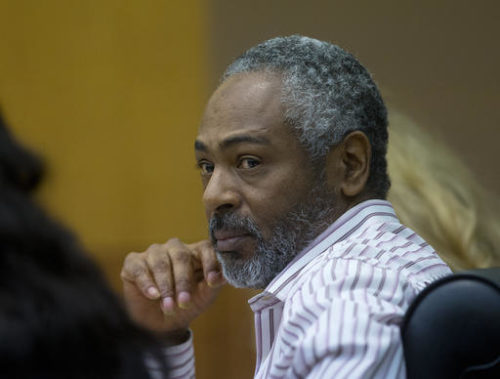 Martin Blackwell watches arguments in his trial in Atlanta, Wednesday, Aug. 24, 2016. Blackwell was convicted of pouring hot water two gay men as they slept and sentenced to 40 years in prison.