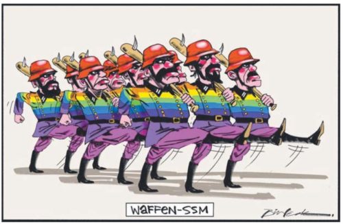 A political cartoon published in The Australian.