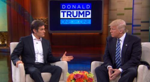 Donald J. Trump shared his medical records on the Dr. Oz show.