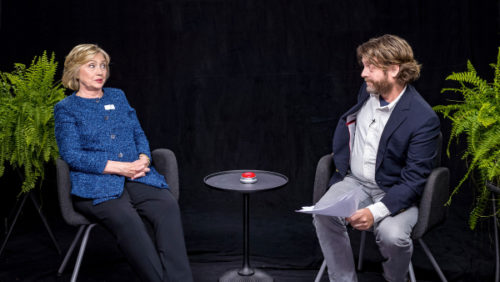 Hillary Clinton and Zach Galifianakis