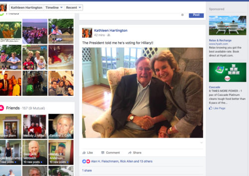 Screenshot from Former Maryland Lieutenant Governor Kathleen Kennedy Townsend's Facebook page
