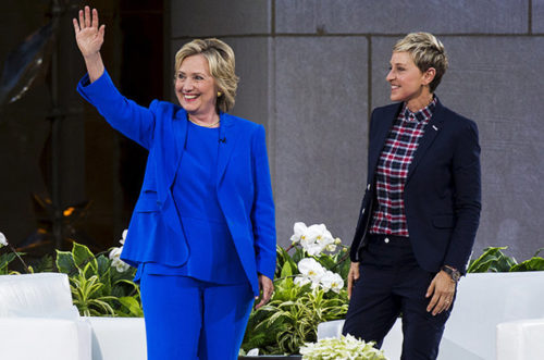 Hillary Clinton and Ellen DeGeneres