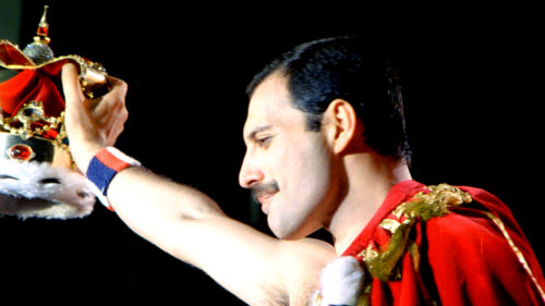 Freddie Mercury in concert.