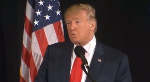 Donald Trump speaking to Retired American Warriors PAC in Virginia. Donald Trump