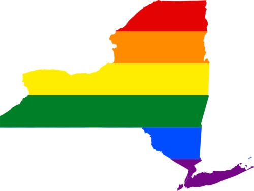 LGBT flag map of New York lgbt new york