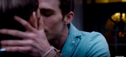 Two male characters kiss in the trailer for the Doctor Who spinoff, Class.