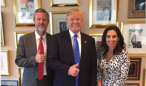 Jerry Falwell Jr blames his fall from grace on his wife