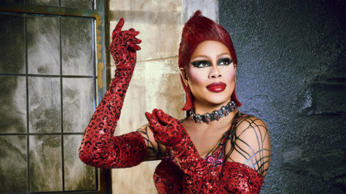Laverne Cox as Dr. Frank N. Furter in the Rocky Horror Picture Show