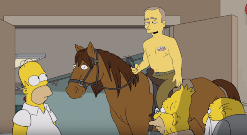 Homer Simpson and Vladimir Putin
