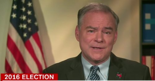 Vice Presidential candidate Senator Tim Kaine