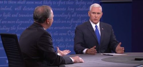 Tim Kaine and Mike Pence debate.