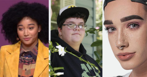 Amandla Stenberg, Gavin Grimm and James Charles. time influential teens