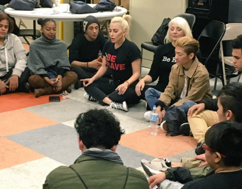 Lady Gaga visited the Ali Forney Center the day after Thanksgiving.