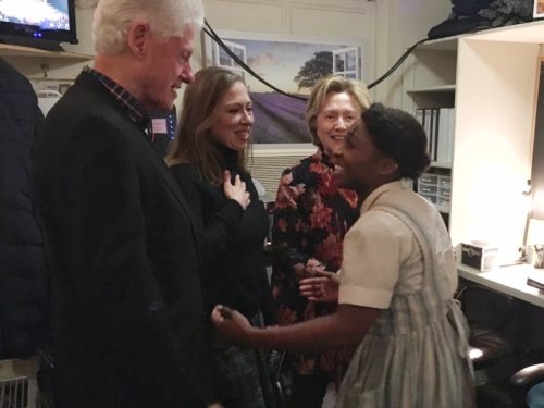 In the Audience, Hillary Clinton Gets Rousing Ovation at Broadway's 'Purple'
