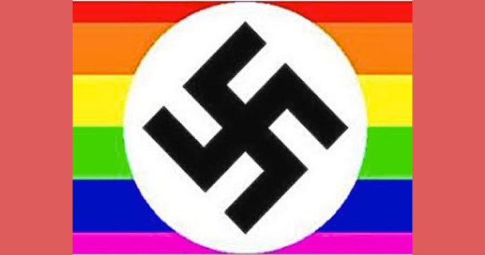 Hrvatski desničari s divljenjem dijele video četnika i otvorenog mrzitelja Hrvatske - Page 5 Gay-Nazi-Flag-702x369