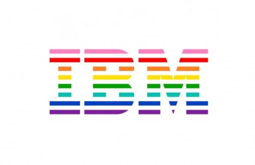 IBM's new rainbow logo, in support of the LGBTQ community. IBM rainbow logo