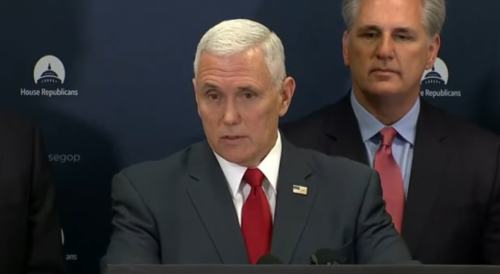 Vice President-elect Mike Pence speaking at a press conference on Jan. 4, 2017.