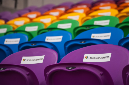 Orlando's new soccer stadium will have rainbow seats to honor the Pulse shooting victims. rainbow-seats
