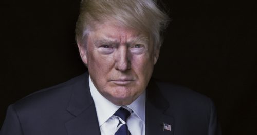 Donald Trump has a long history of homophobic and transphobic comments. trump-scowl