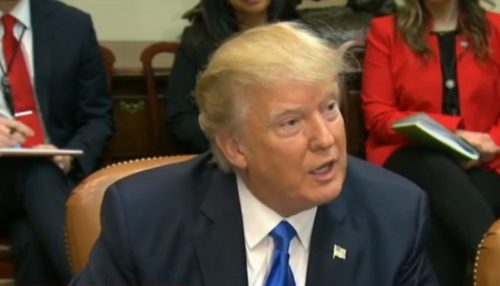 President Trump at White House meeting on SCOTUS nominee.