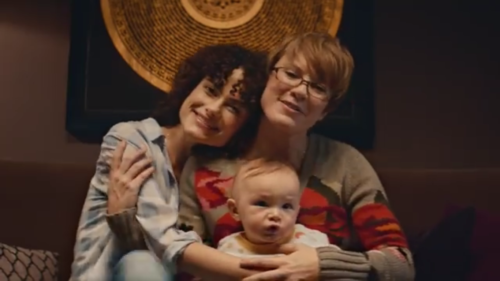 The Deutsche Telekom ad featured a couple of lesbian parents.