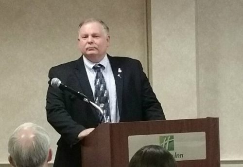N.H. House Speaker Shawn Jasper, pictured at a speaking event in 2015, pushed to table a transgender rights bill.