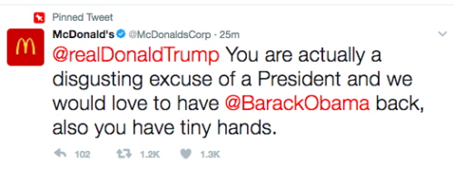 trump tweet mcdonalds