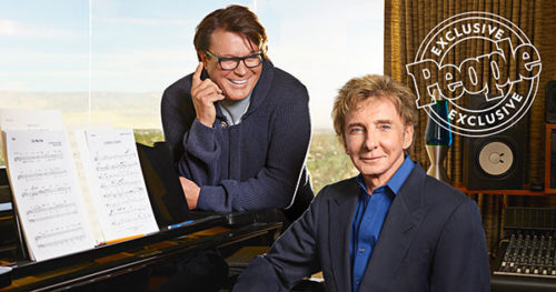 Barry Manilow and his husband Garry Kief photographed at home in Palm Springs, CA on March 9th, 2017.