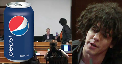 Protester attempts to give Pepsi to Oregon mayor, is chastised, escorted out