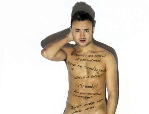 Bisexual activist Lewis Oakley is baring it all to show the impact of bisexual stigma.