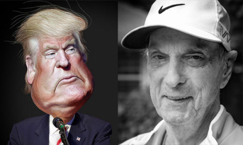 Michael Garland Elliott (r) passed away after his ex-wife lied to him, saying Trump had been impeached. Trump impeach dying man