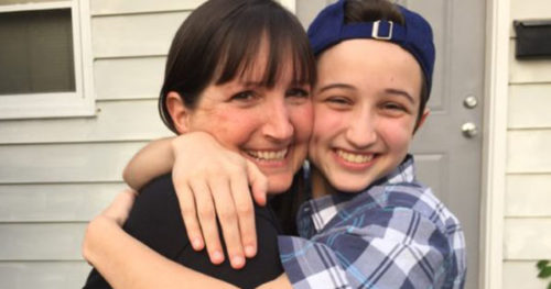 Melissa Whitaker, left, and her son Ash.