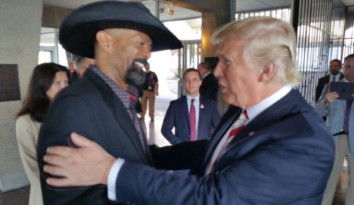 Sheriff David Clarke with President Trump. david clarke trump