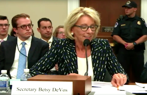 Education Secretary Betsy DeVos.