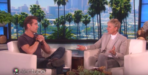Colin Farrell and Ellen DeGeneres
