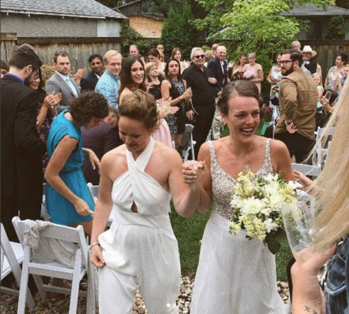 Kirsten and Kayleigh Jennings tie the knot