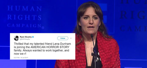 Lena Dunham is joining the cast of 'American Horror Story' for its 7th season. lena dunham american horror story