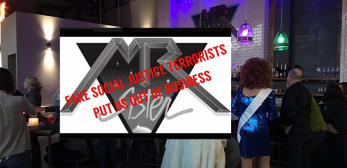 The bar's website features an image claiming it was closed by "fake social justice warriors." mister sister bar closed