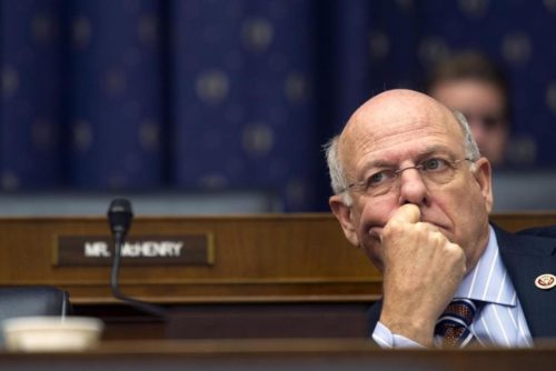 FILE - In this Feb. 11, 2014, file photo, House Financial Services Committee member Rep. Steve Pearce, R-N.M., listens on Capitol Hill in Washington. Pearce is running for governor of New Mexico in 2018 while giving up his hold on a congressional district along the U.S.-Mexico border. Pearce announced Monday, July 10, 2017, he will seek the GOP nomination in an attempt to succeed second-term GOP Gov. Susana Martinez.