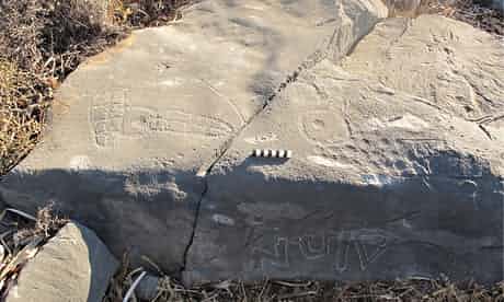 Ancient carvings found on the Greek island of Astypalaia.