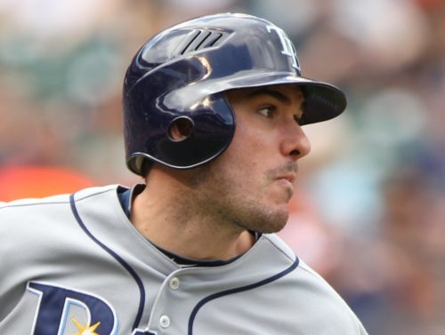 Matt Joyce playing with the Tampa Bay Rays in 2011.