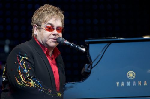 Elton John performing in Norway. Elton John
