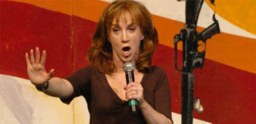 Kathy Griffin performing for the Firing at Will comedy tour at Contingency Operating Base Speicher in Tikrit, Iraq. Kathy Griffin