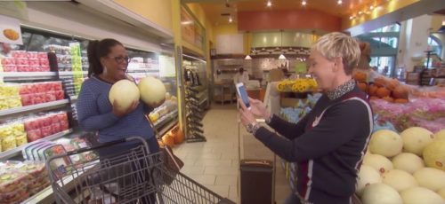Oprah and Ellen go grocery shopping