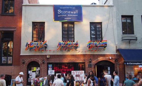 The Stonewall National Monument on pride weekend 2016. Stonewall National Monument