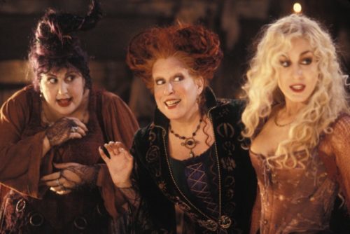 Kathy Najimy, Bette Midler, and Sarah Jessica Parker in Hocus Pocus.