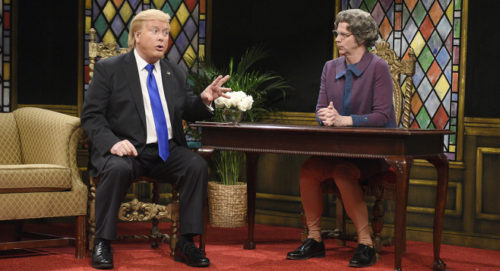 The Church Lady sits down with President Donald Trump. donald trump the church lady