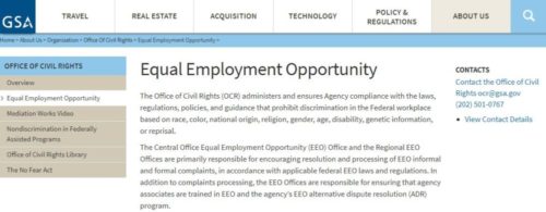 general services administration equal employment opportunity