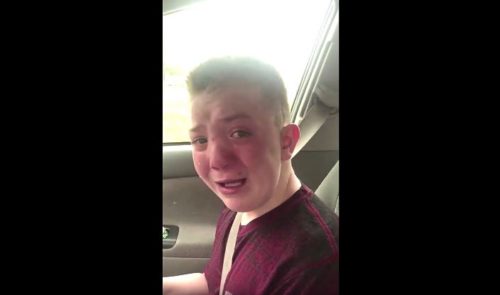 Keaton Jones in a now viral video talking about being bullied at school. Keaton Jones